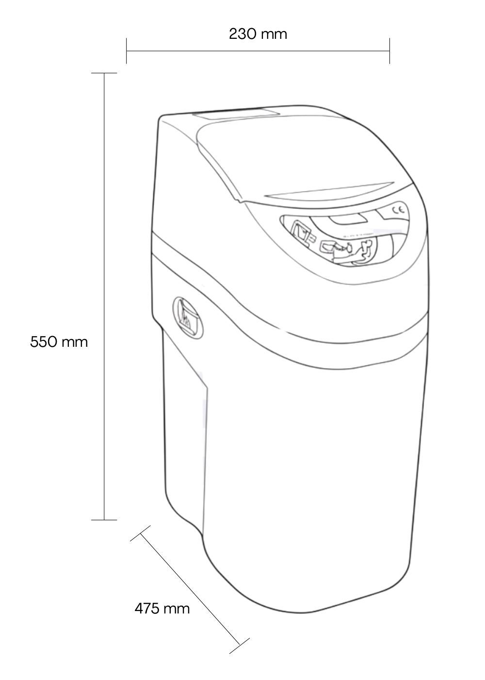 Addolcitore Acqua Sorgemini Cabinato Platinum Slim 7 Lt. - immagine 2