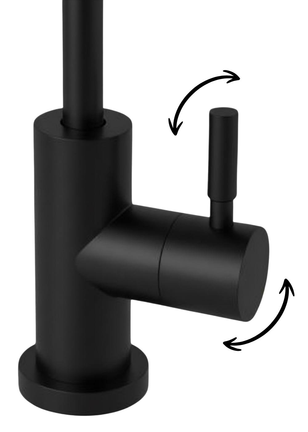 Rubinetto 2 vie nero opaco 1/4” - immagine 3