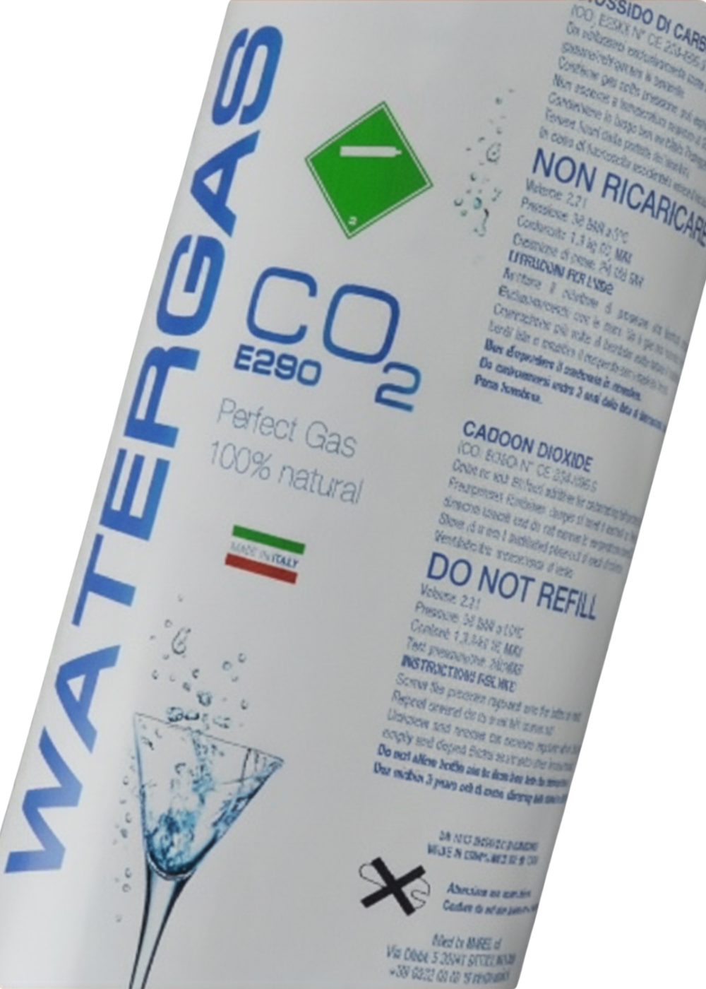 Bombola CO₂ E290 1300g | Monouso per refrigeratori acqua - immagine 2