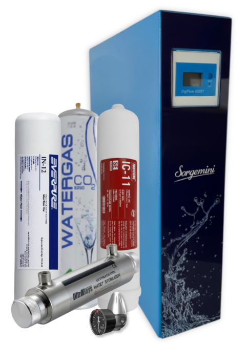 Sorgemini Ondea V 2.12 UV Soda – Sistema di Filtrazione a Sedimenti 5 Micron e Ultrafiltrazione Orizzontale