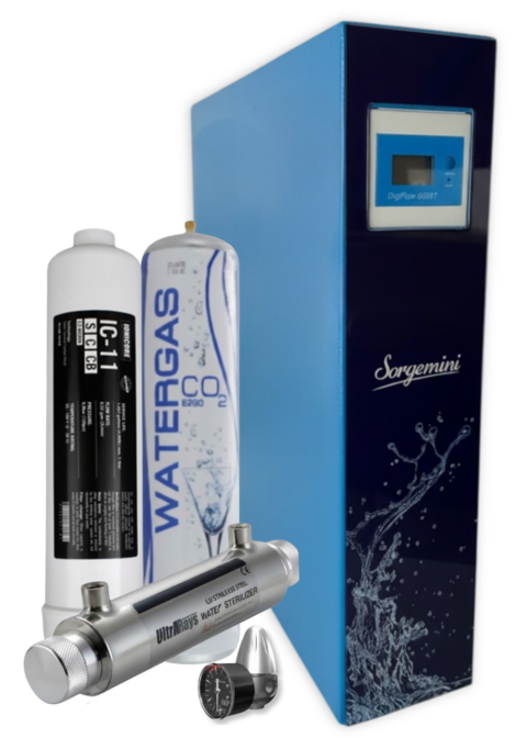 Sorgemini Ondea V 2.13 – Sistema di Filtrazione a Sedimenti 5 Micron, Carbon Block e Ultrafiltrazione Orizzontale