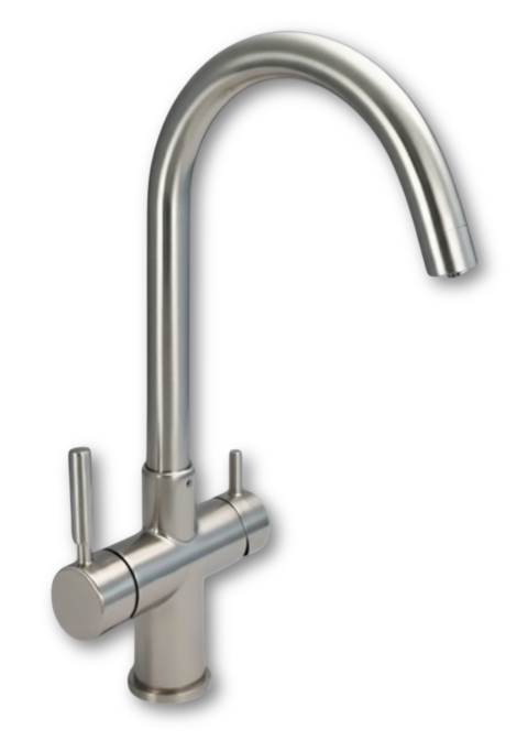 Rubinetto 5 Vie 3/8" Nikel spazzolato